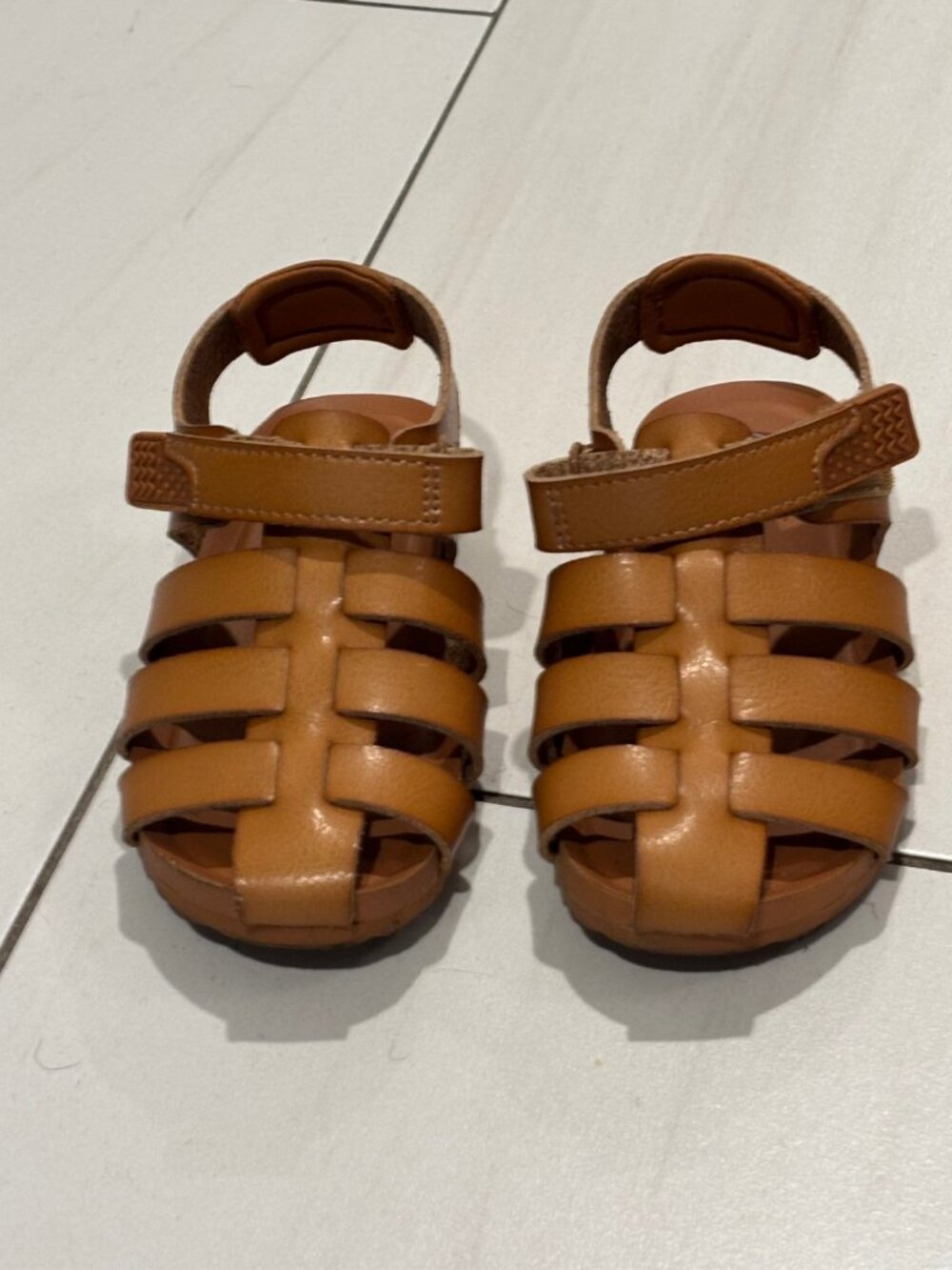 Cat & Jack Toddler Fisherman Sandals Size 8 Tan